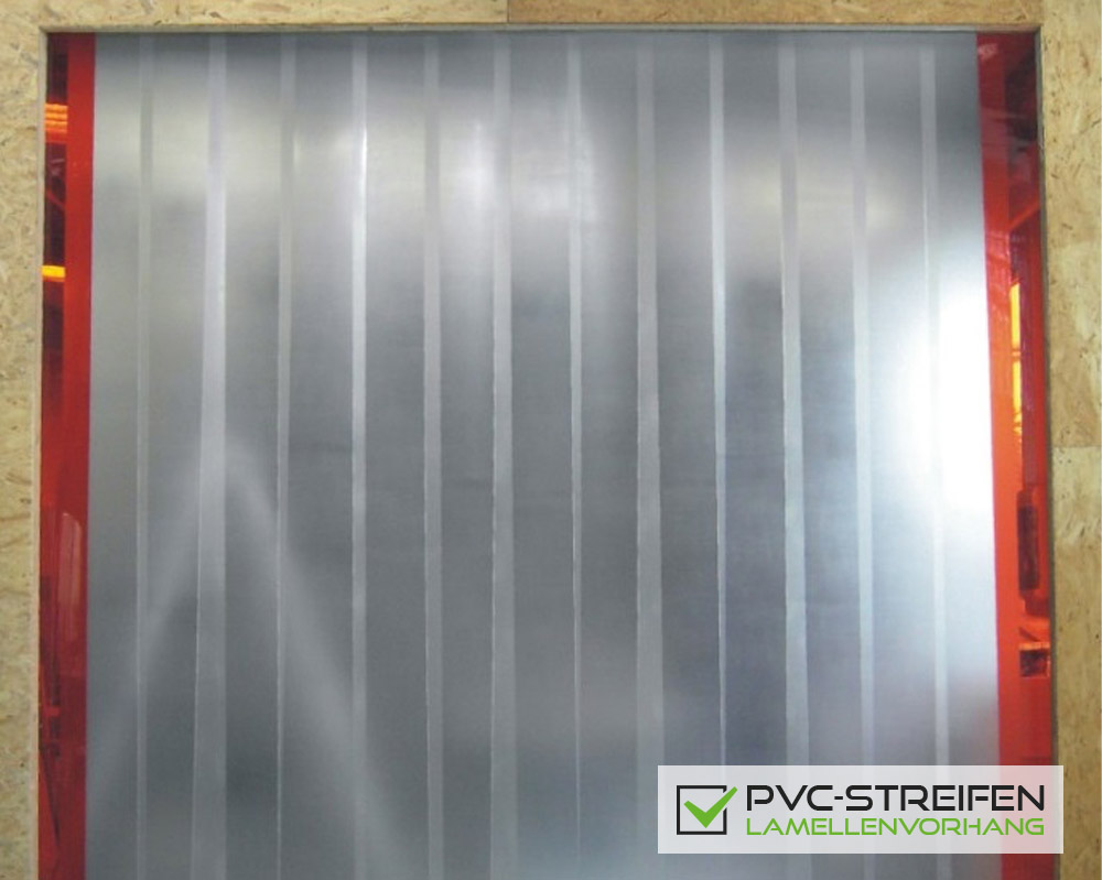 PVC Lamellen Zuschnitte blickdicht Streifenvorhang 300mm x 3mm hell-mattiert 