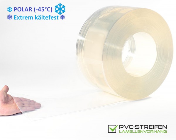 PVC Streifen 200 x 2 mm glasklar POLAR (-45°) extrem kältefest als Zuschnitt