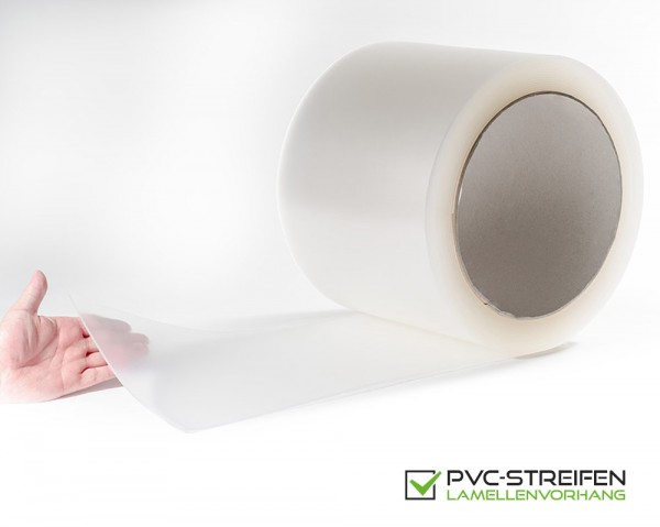 PVC Streifen 300 x 3 mm standard hell-MATTIERT und BLICKDICHT als Zuschnitt